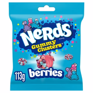 For allergens please see ingredients listed in bold. Glucose Syrup*, Sugar, Dextrose, Modified Maize Starch* , Gelatine (Pork), Water, Acid (Malic Acid, Citric Acid), Acidity Regulator (Sodium Citrate), Concentrated Fruit Juices (Apple, Grape), Plant and Vegetable Concentrates (Black Carrot, Spirulina, Red Radish), Flavourings, Thickener (Gum Arabic), Glazing Agent (Carnauba Wax) *Contains Glucose Syrup and Starch from Genetically Modified Maize