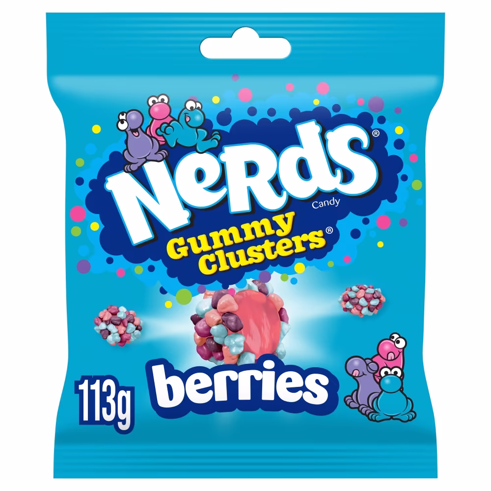 For allergens please see ingredients listed in bold. Glucose Syrup*, Sugar, Dextrose, Modified Maize Starch* , Gelatine (Pork), Water, Acid (Malic Acid, Citric Acid), Acidity Regulator (Sodium Citrate), Concentrated Fruit Juices (Apple, Grape), Plant and Vegetable Concentrates (Black Carrot, Spirulina, Red Radish), Flavourings, Thickener (Gum Arabic), Glazing Agent (Carnauba Wax) *Contains Glucose Syrup and Starch from Genetically Modified Maize